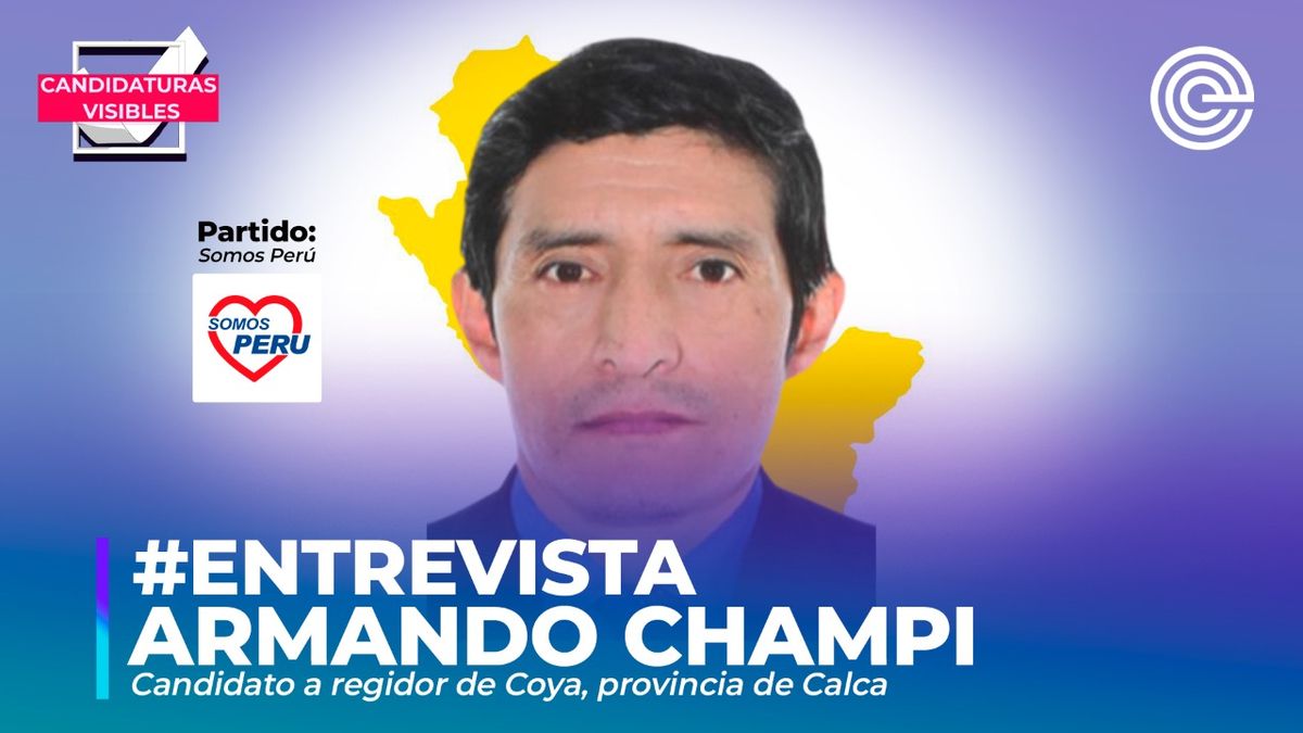 Armando Champi, candidato a regidor de Coya, provincia de Calca por Somos Perú