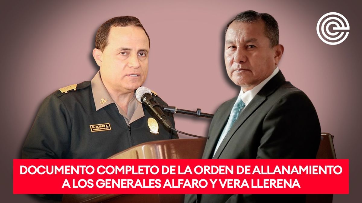 Documento completo de la orden de allanamiento a los generales Alfaro y Vera Llerena