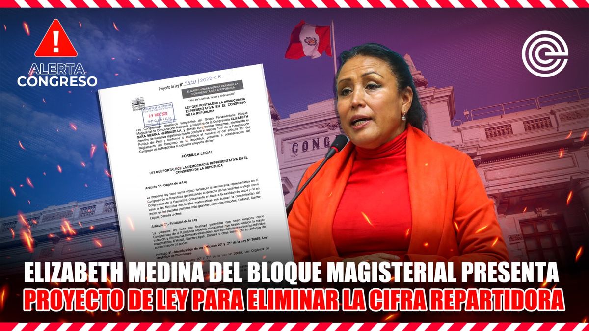 Elizabeth Medina del Bloque Magisterial presenta proyecto de ley para eliminar la cifra repartidora