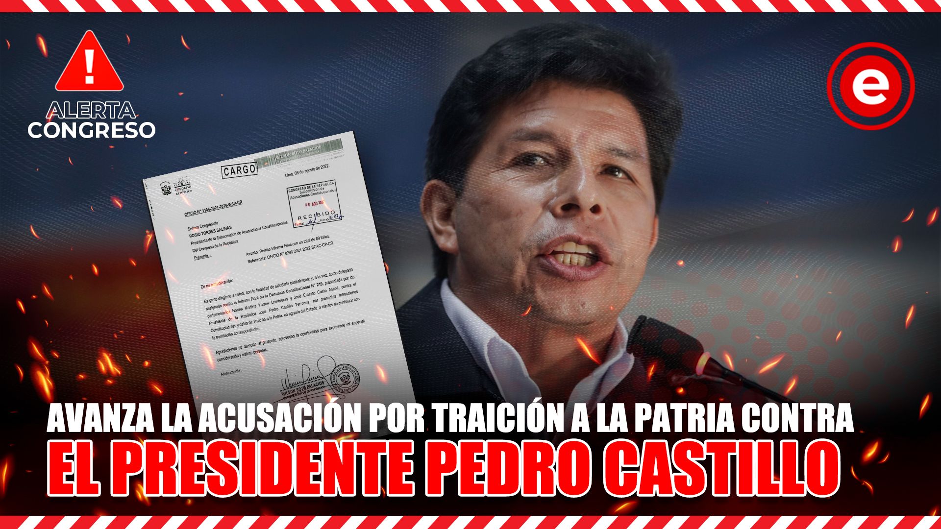 Alerta Congreso | Avanza la acusación por traición a la patria contra el presidente Castillo